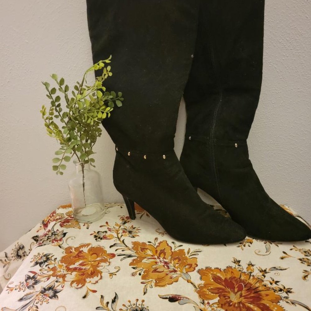 Black Wide Calf Boots